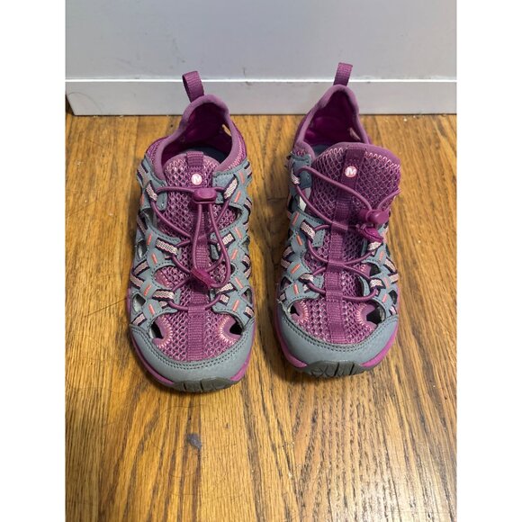 Merrell Womens Athletic Hiking Sandals Size 1M Purple & Gray - Picture 1 of 9